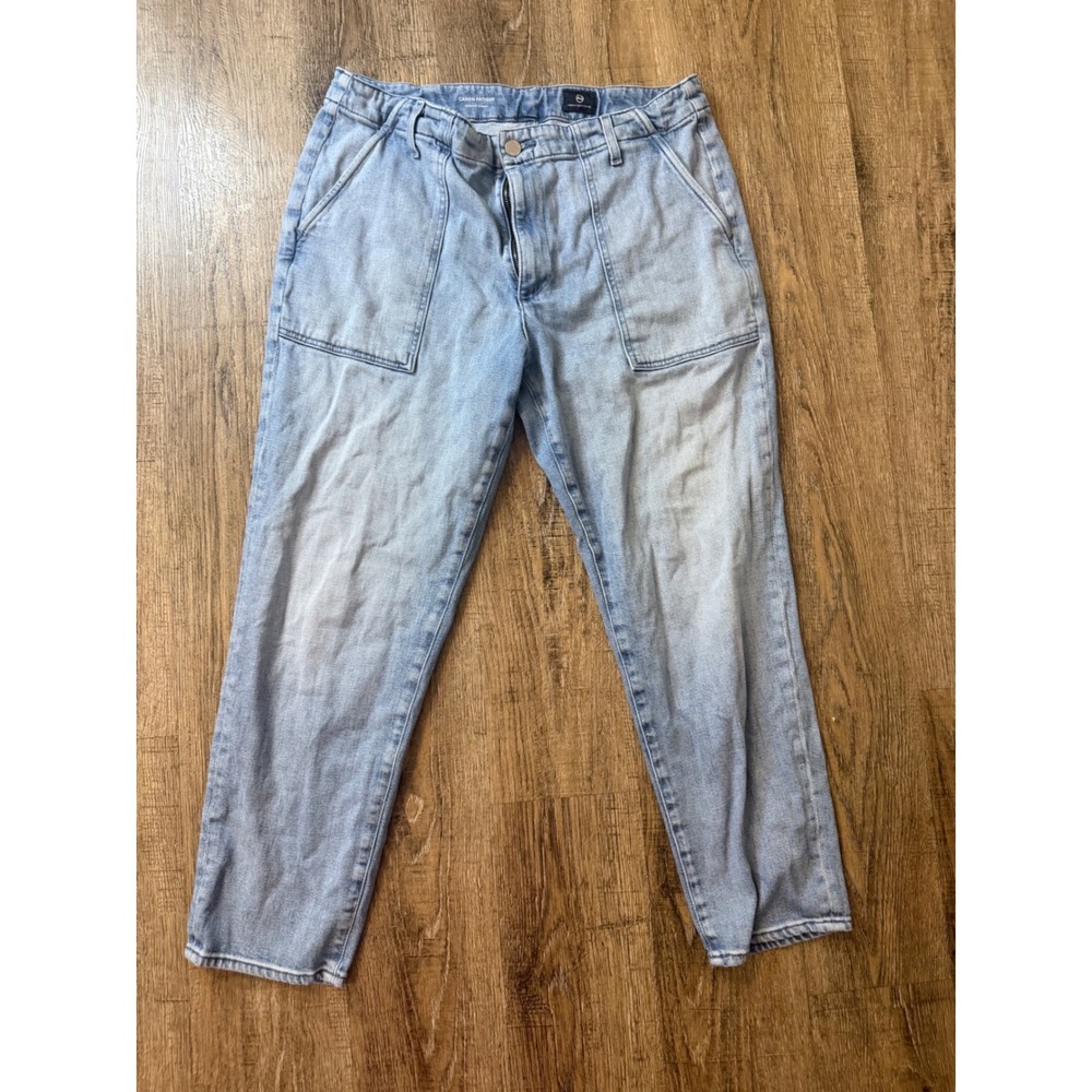 AG Adriano Goldschmied Caden Fatigue Tailored Trouser Light Wash Blue Denim 31R